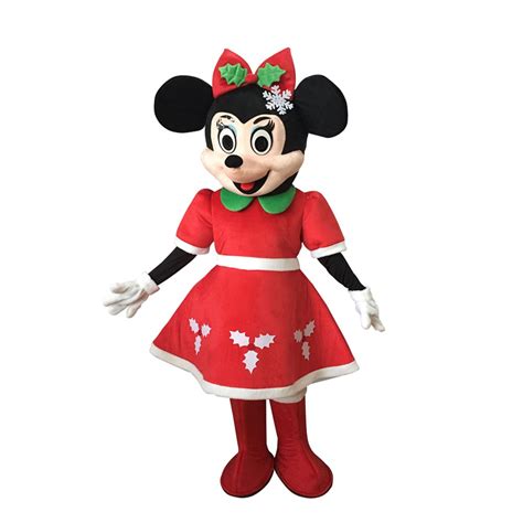 Cosplaydiy Unisex Mascot Costume Minnie Mouse Mascot Costume For