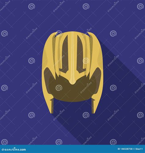 Casco Del Guerrero En Un Dise O Plano Ilustraci N Del Vector