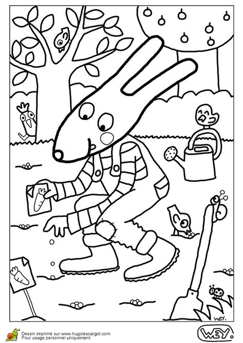 Coloriage Bobo Potager Sur Hugolescargot