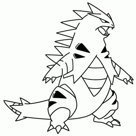 Tyranitar Pokemon Coloring Page Coloring Pages 4 U Kleurplaten