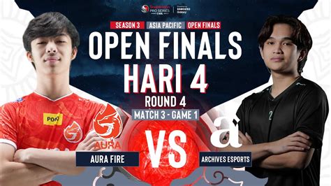 ID Hari Ke 4 Aura Fire Vs Archives Esports Round 4 Match 3 Game 1