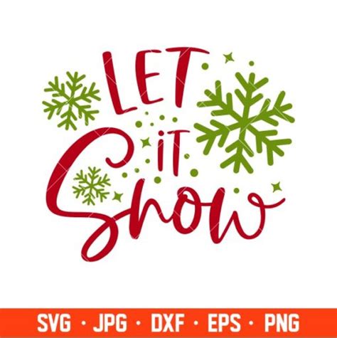 Let It Snow Svg Snowflakes Svg Merry Christmas Svg Cricut