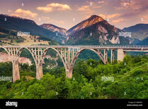 Old Big Bridge In Durdevica And Fantastic View Tara River Gorge Is