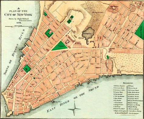 Map of New York City 1776 - New York 1776 map (New York - USA)