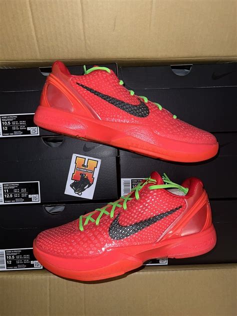 Nike Kobe Protro Reverse Grinch Red Fv Gs Men Size Y