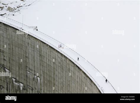 View Above The Zervreila Dam In Switzerland Stock Photo Alamy