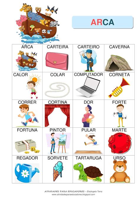 Lista De Palavras Complexas - ATIVIDADES PARA EDUCADORES : Listas de palavras com sílabas complexas