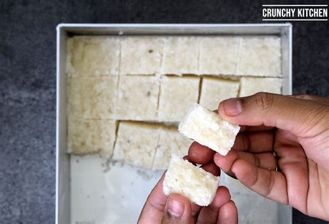 Coconut Burfi Nariyal Barfi How To Make Thengai Burfi — Crunchy Kitchen