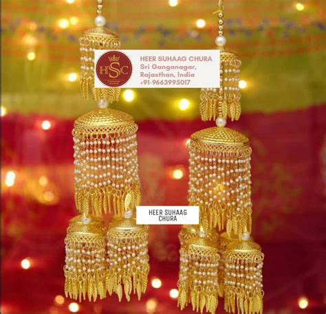 Golden Pearl Chain Punjabi Kalira Wedding Hanging Kaleere Kaleera