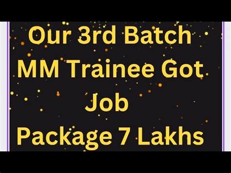 SAP MM Trainee Got Job SAP MM In Telugu SAP MM Course In Telugu SAP MM