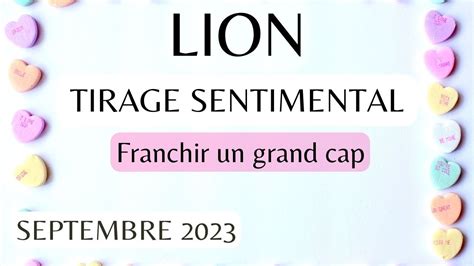 Lion Sentimental Septembre Apaisement Nouvelle Tape Apr S Une