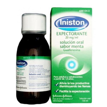 INISTON EXPECTORANTE 20 MG ML SOLUCION ORAL 150 ML MENTA Openfarma