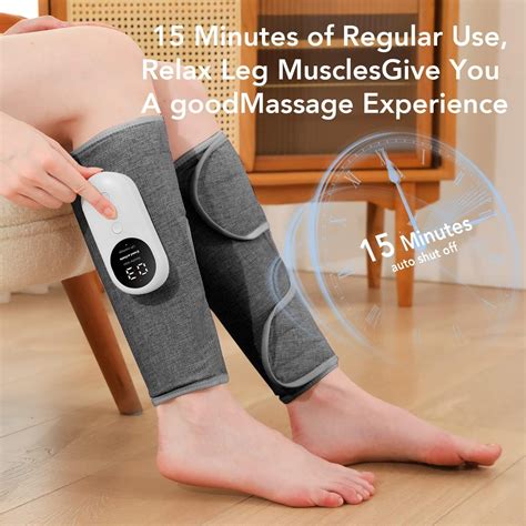 Leg Massager For Circulation Air Compression Calf Massager With 3 Modes 3 Intensities And 3