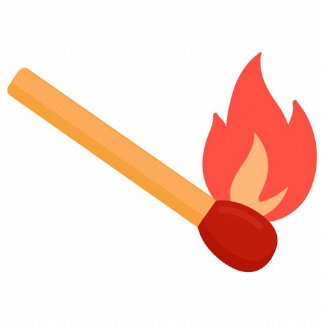 Ablaze Burn Matchstick Flaming Fire Ignition Matchstick Icon