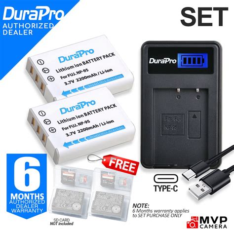 AUTHORIZED PH DURAPRO NP 95 NP95 Battery Charger Fuji Fujifilm X100