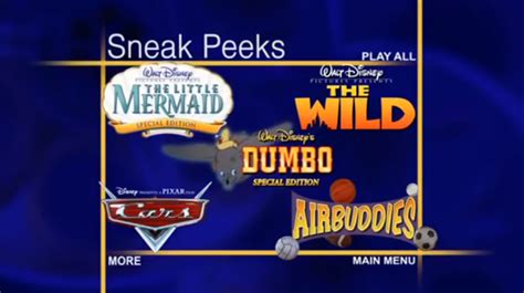 The Sneak Peeks Menus from Disney DVDs (I really miss that nostalgic ...