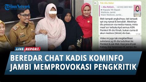 Beredar Chat Kadis Kominfo Jambi Memprovokasi Agar Siswi SMP Pengkritik