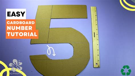 Large Cardboard Number 5 Tutorial For Party Decoration Centerpiece