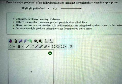 Solveddraw The Major Products Of The Following Reactions Including Stereochemistry When It Is