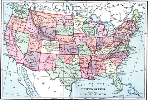 United States Map 1870