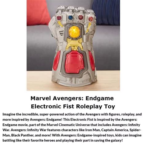 Hasbro Marvel Avengers Endgame Electronic Power Gauntlet Glove Fist