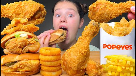 Asmr Most Popular Food At Popeyes Chicken Sandwich Fried Chicken