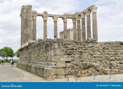 Roman Temple Of Evora Also Referred As Temple Of Diana Or Templo