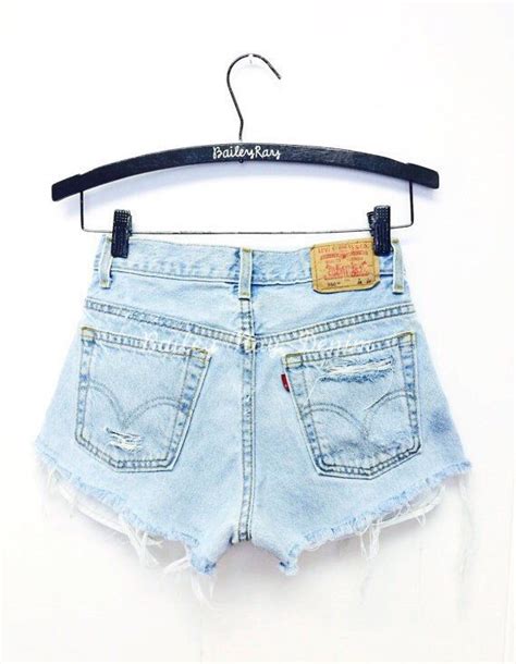 Levis High Waisted Shorts Distressed Destroyed Cheeky Cutoffs Sizes