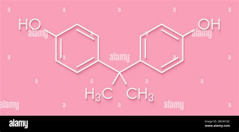 Bisphenol A Bpa Plastic Pollutant Molecule Chemical Often Present In