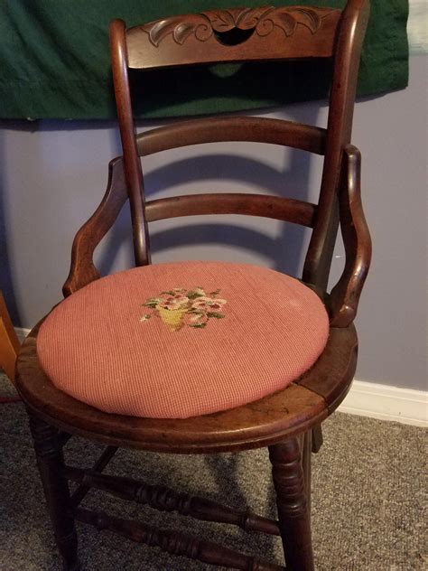 Antique chairs with embroidered cushions | InstAppraisal