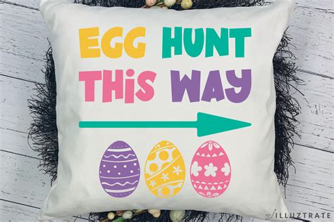 Egg Hunt This Way SVG Cut File Easter Graphic By Illuztrate