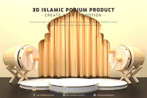 Islamic Podium Product Display Mockup Graphic By Hr Studio Creative