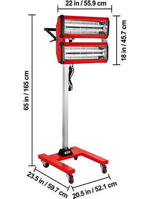 Amazon Bestauto W Baking Infrared Paint Curing Lamp Short Wave