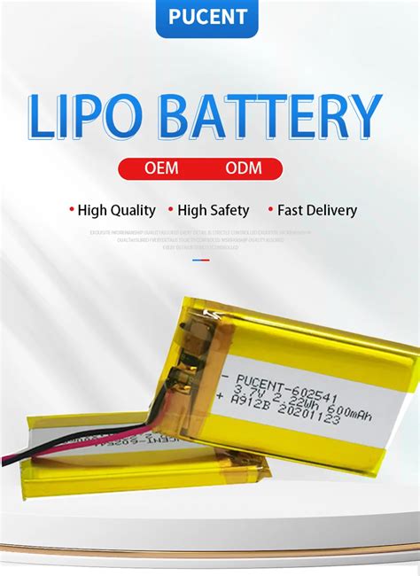 Oem Odm Rechargeable 3 7v 1000mah Flat Lithium Polymer Battery Pouch