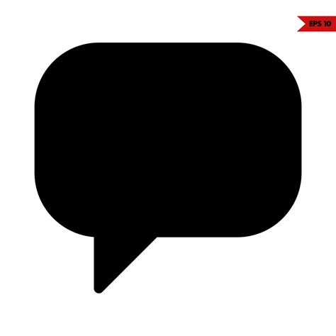 Speech Bubble Glyph Icon 25558147 Vector Art At Vecteezy