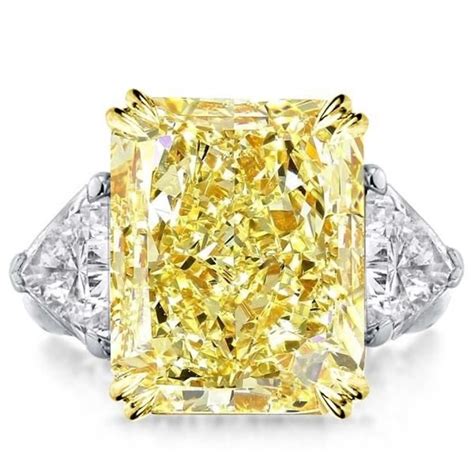 Italo Jewelry Yellow Topaz Engagement Ring 3 Stone Ring Promise Ring 925 Sterling Silver