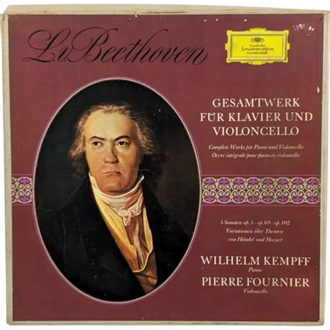 BEETHOVEN COMPLETE WORKS Violin Cello Kempff Fournier DGG 138 993 5 3LP