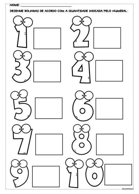 Pinte Bolinhas De Acordo A Quantidade Indicada Pelo Numeral