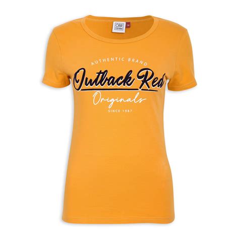 Mustard Branded T Shirt Outback Red