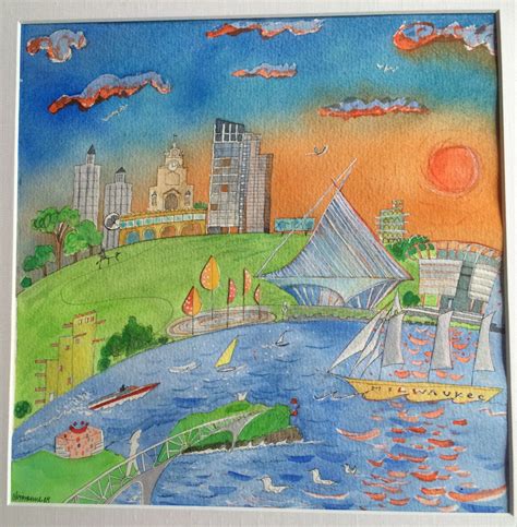 Sunset Milwaukee By Chrisannerobertson On Etsy Milwaukee Art Museum