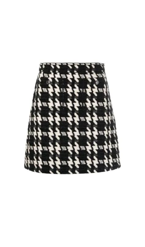 Houndstooth Mini Skirt