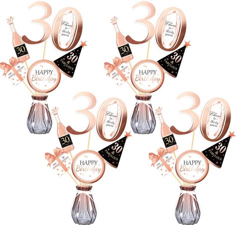 Buy Konsait Rose Gold Th Birthday Centerpiece Sticks Th Birthday