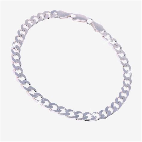 Sterling Silver Men S Curb Link Bracelet