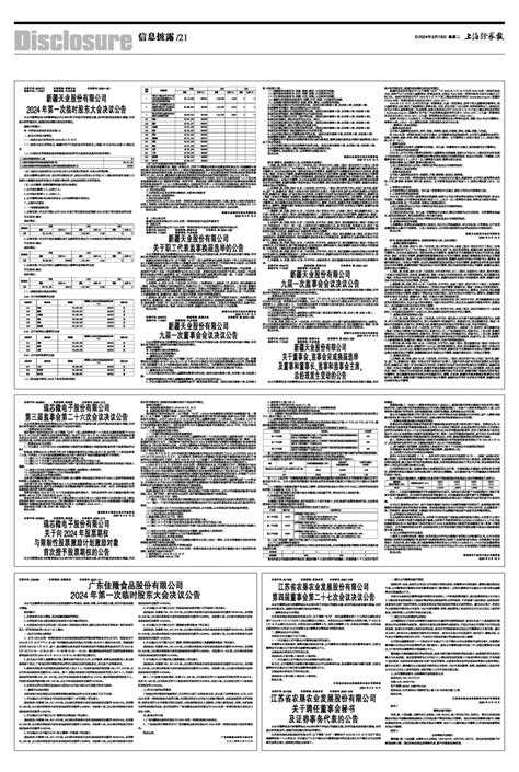 2024年03月19日 第21版：信息披露 上海证券报