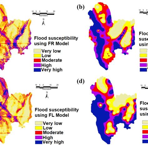 Flood Susceptibility Map A Flood Susceptibility Map According To Fr Download Scientific