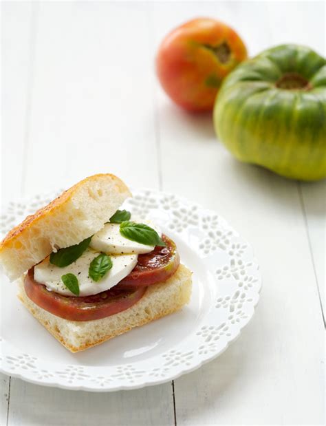 Heirloom Tomato Caprese Sandwiches Love And Olive Oil