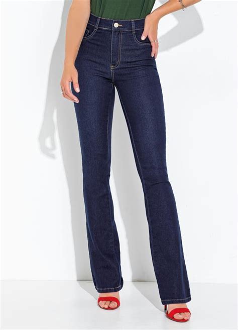 Cal A Jeans Azul Escuro Boot Cut Sawary Jeans