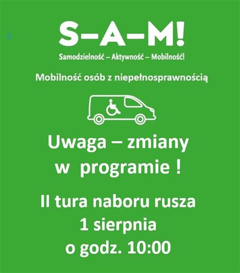 Program Samochodowy Pfron Mobilno Os B Z Niepe Nosprawno Ci Bardzo