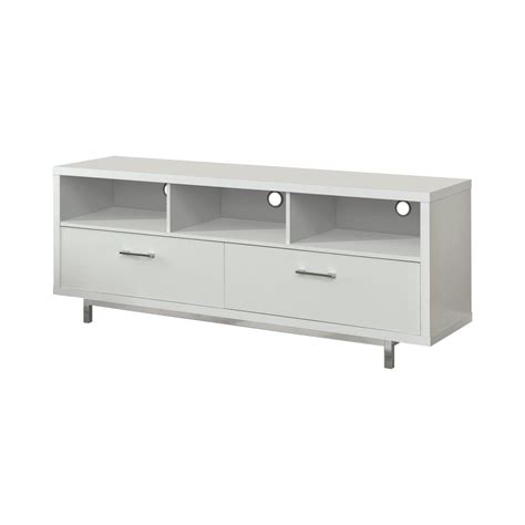 Transitional White TV Console