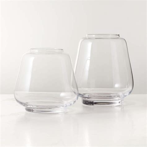 Gio Small Glass Hurricane Candle Holder Cb2